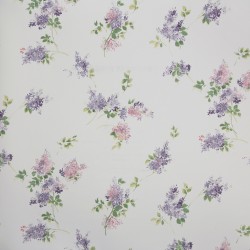 Papel de parede, floral, roxo e branco